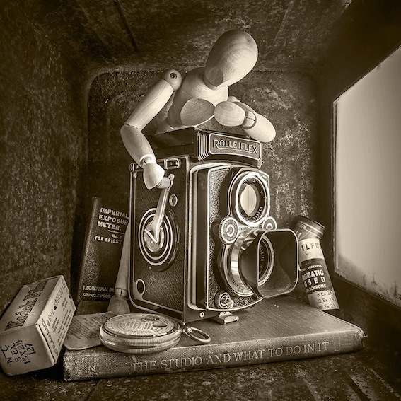 Simon Schollum |Through the Looking Glass |  Woody and his camera| McATamney Gallery and Design Store | Geraldine NZ